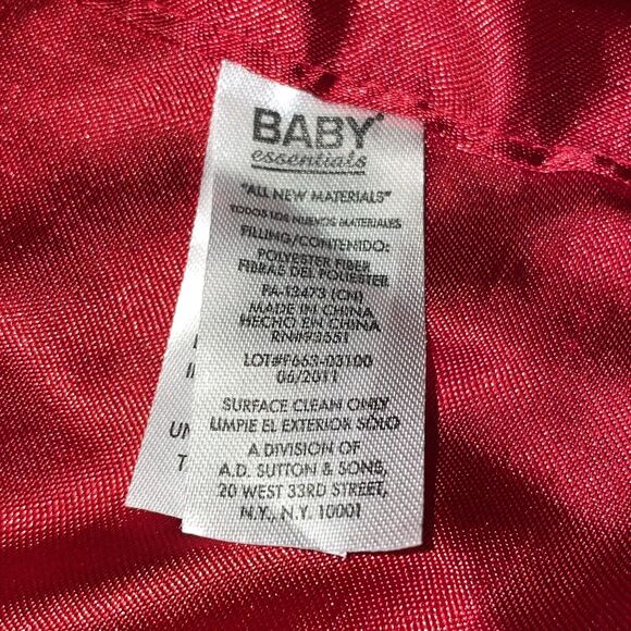 Baby Essentials Reindeer Lovey Security Blanket Rattle Satin 1st Christmas 14” - Picture 11 of 12